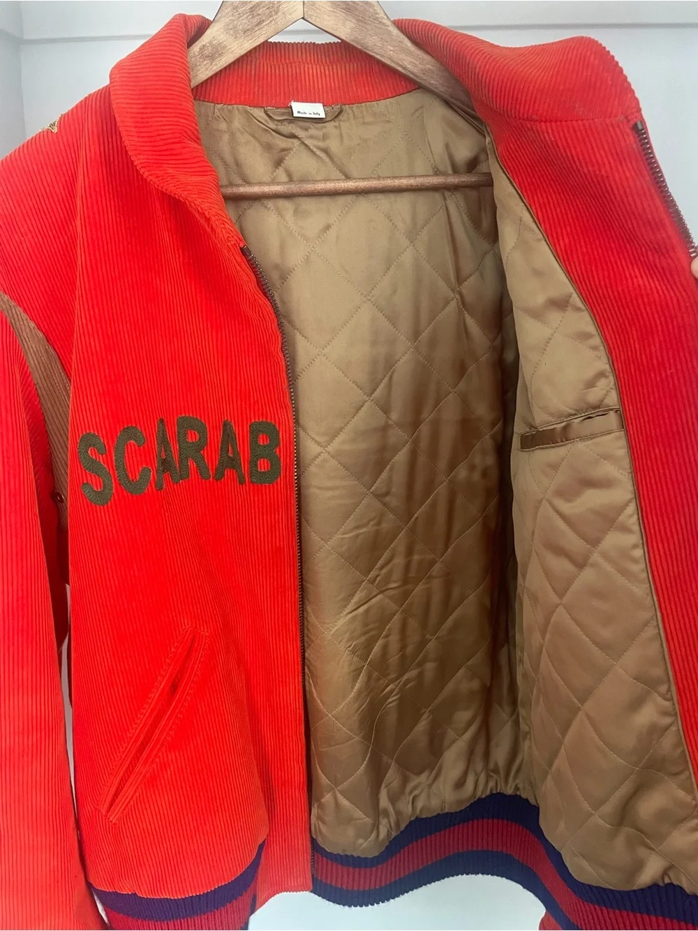Gucci Corduroy Scarabaeidae Bomber Jacket